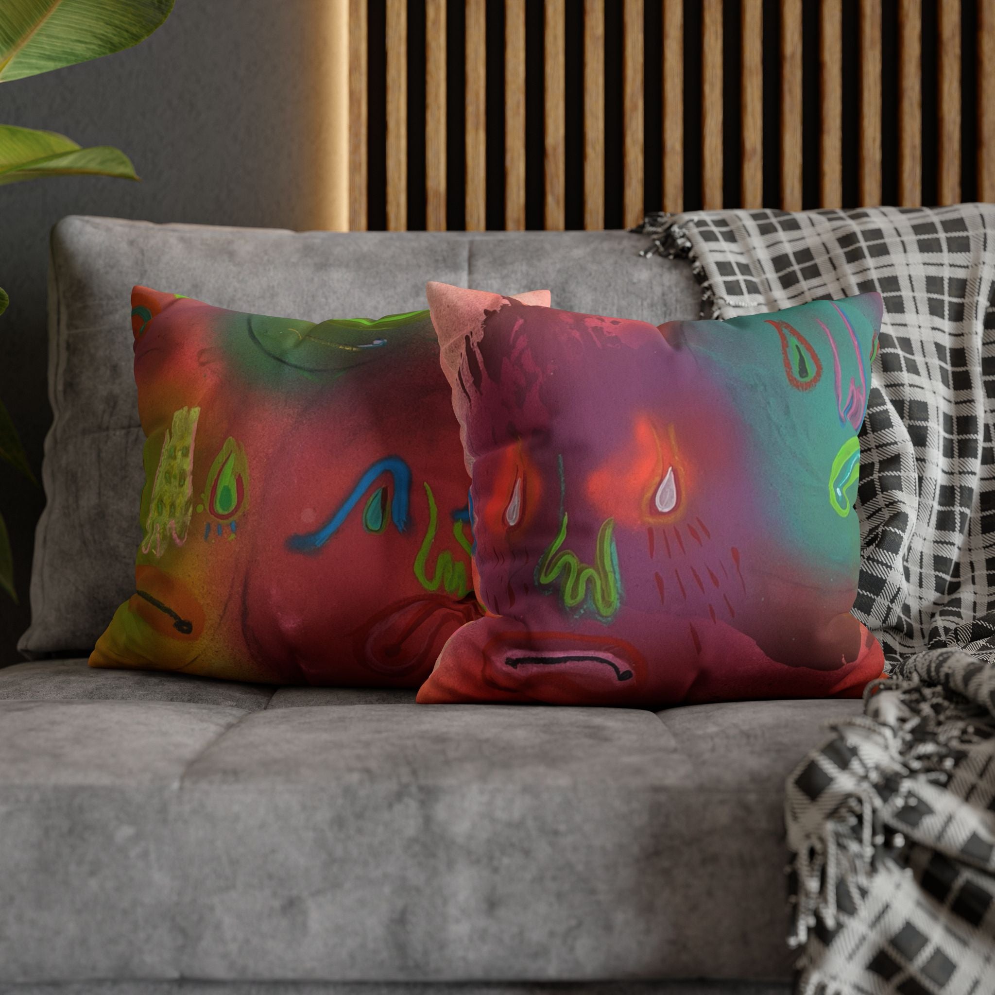 Faux Suede Square Pillowcase