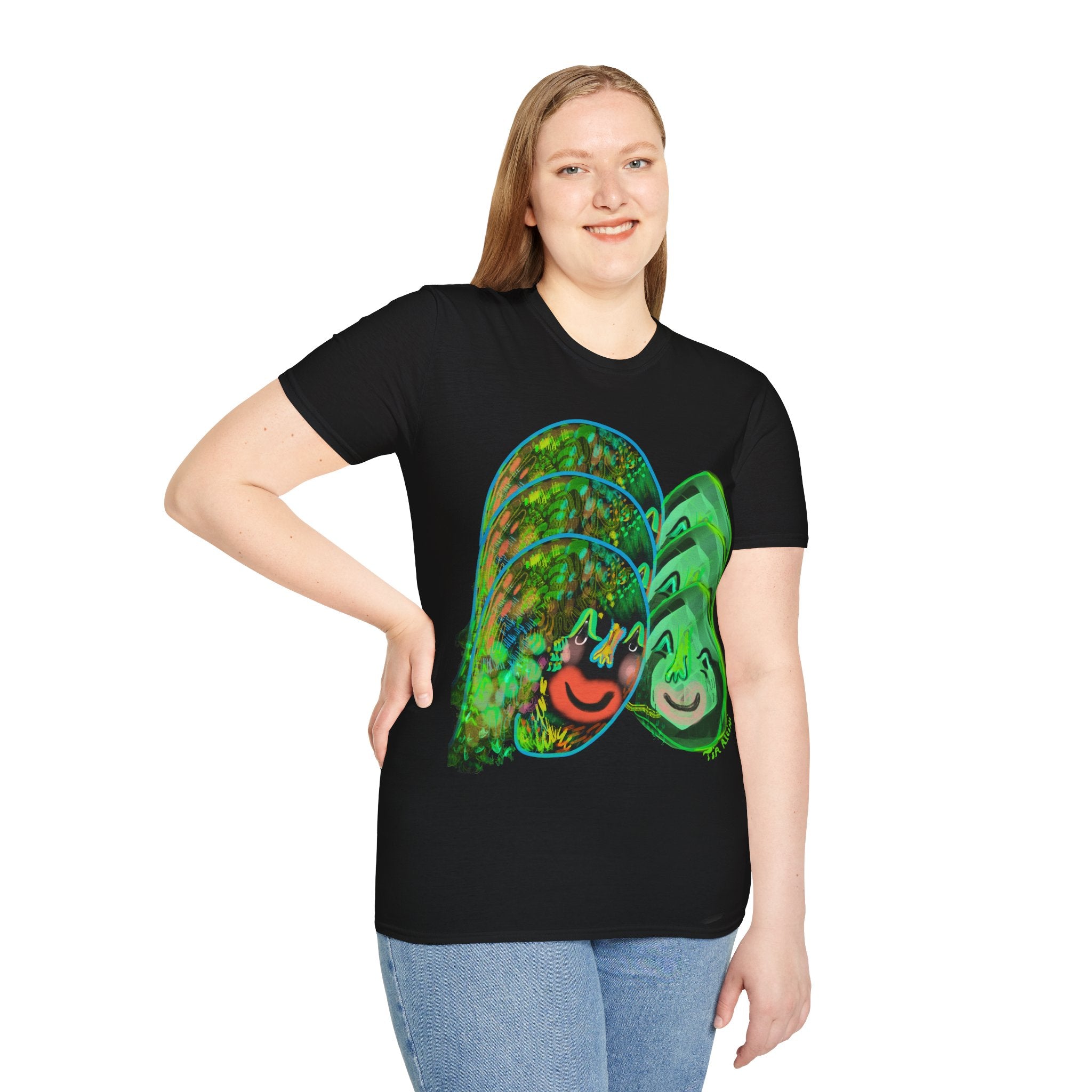 Tripple threat on tha front ///Unisex Softstyle T-Shirt