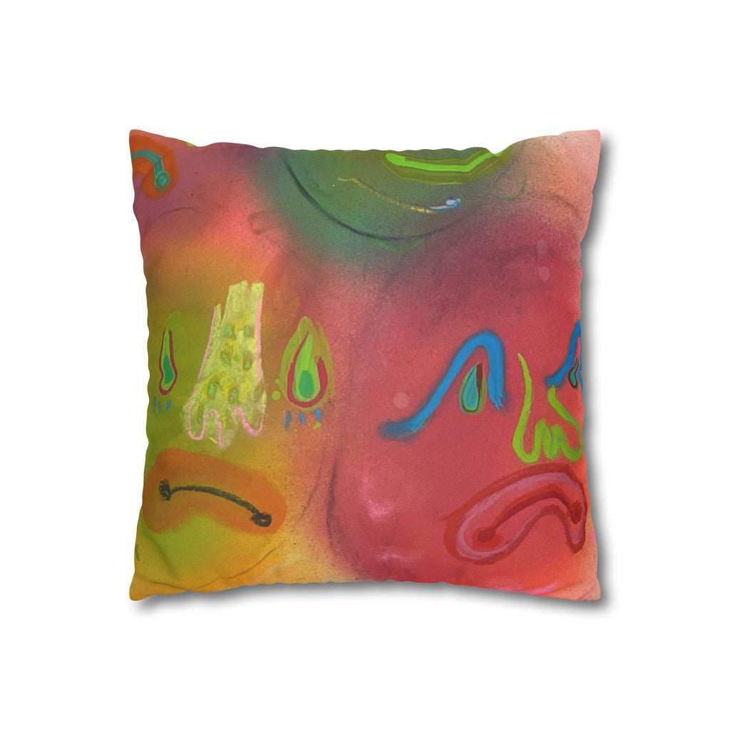 Faux Suede Square Pillowcase