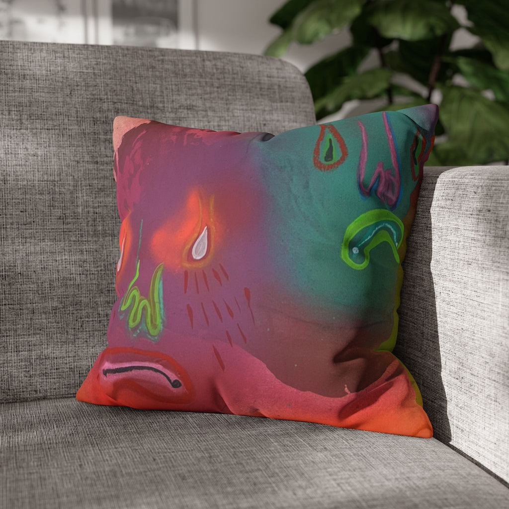 Faux Suede Square Pillowcase