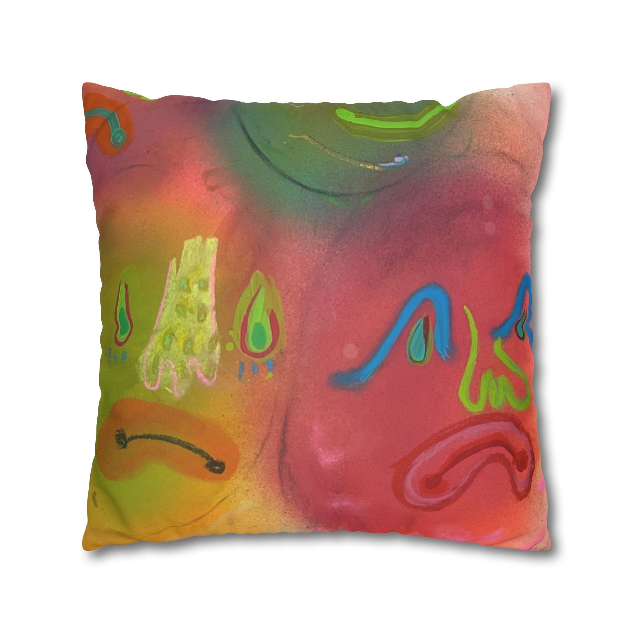 Faux Suede Square Pillowcase