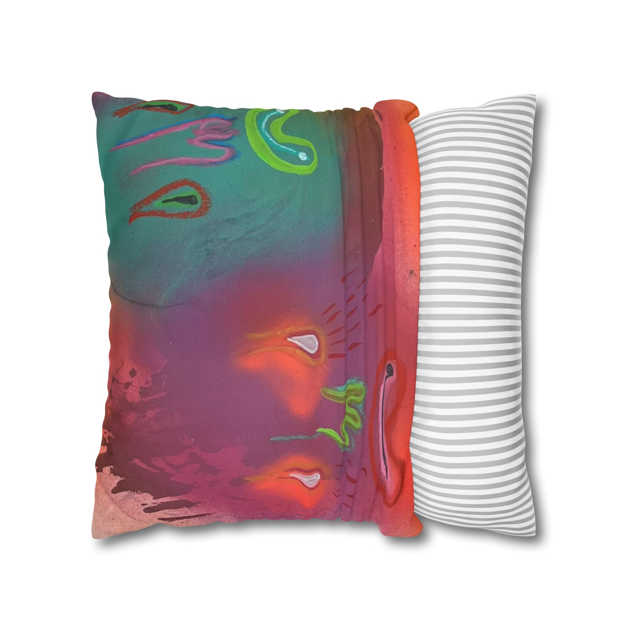 Faux Suede Square Pillowcase