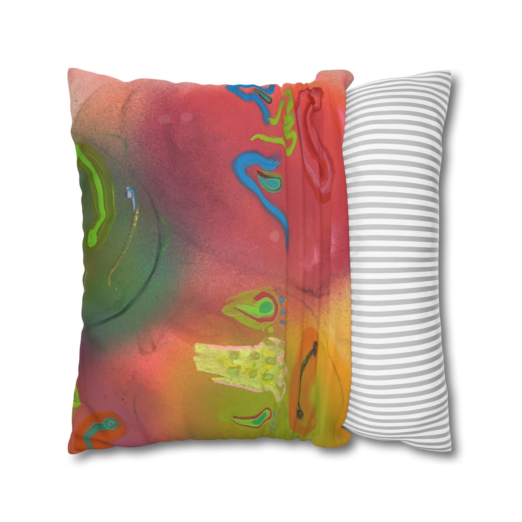 Faux Suede Square Pillowcase