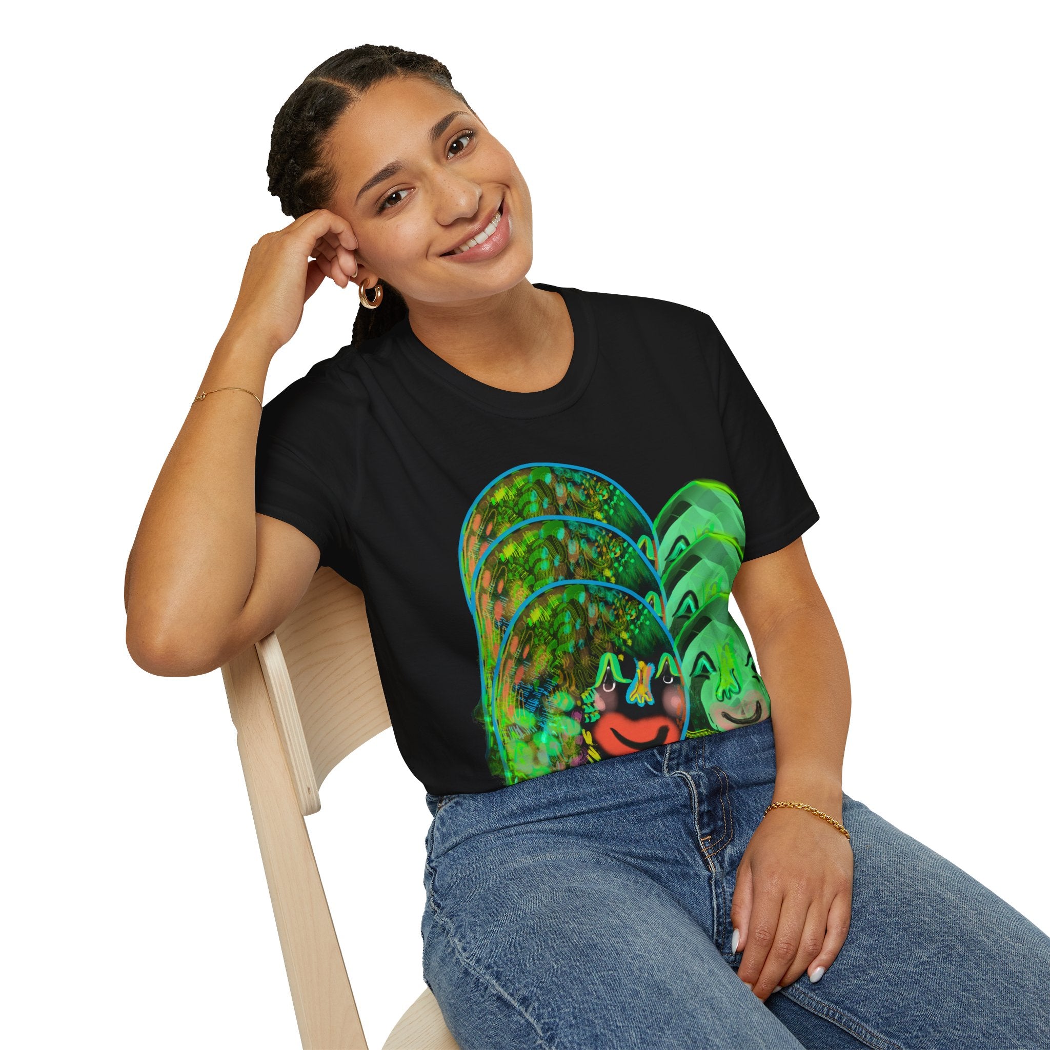 Tripple threat on tha front ///Unisex Softstyle T-Shirt