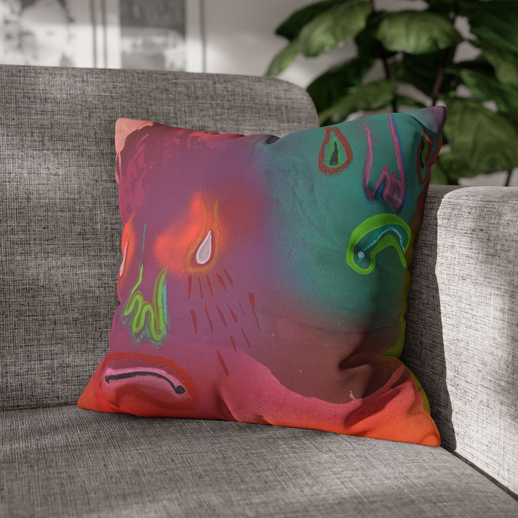 Faux Suede Square Pillowcase