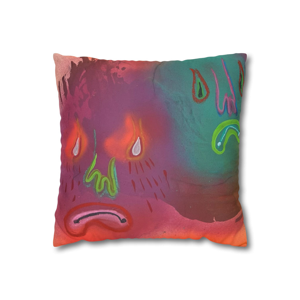 Faux Suede Square Pillowcase