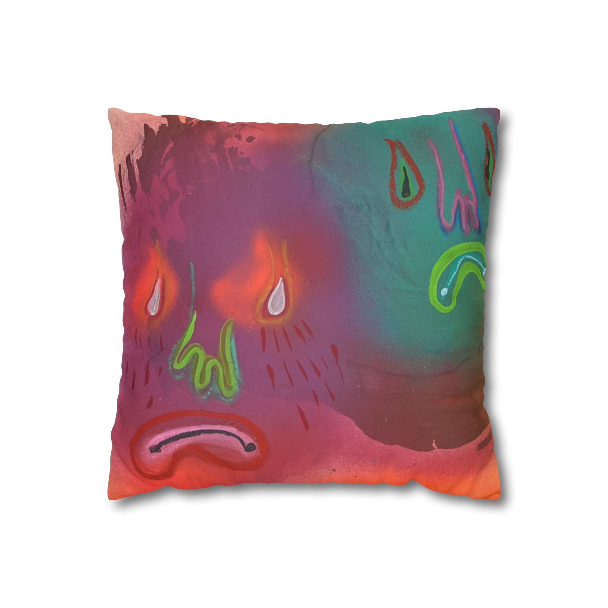 Faux Suede Square Pillowcase
