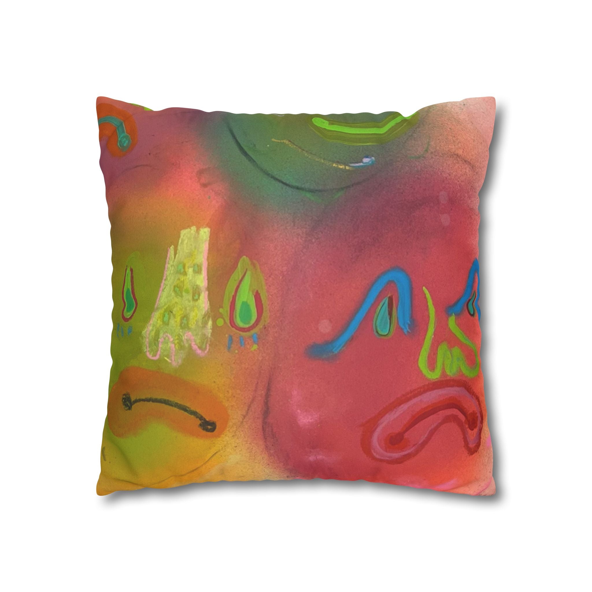 Faux Suede Square Pillowcase