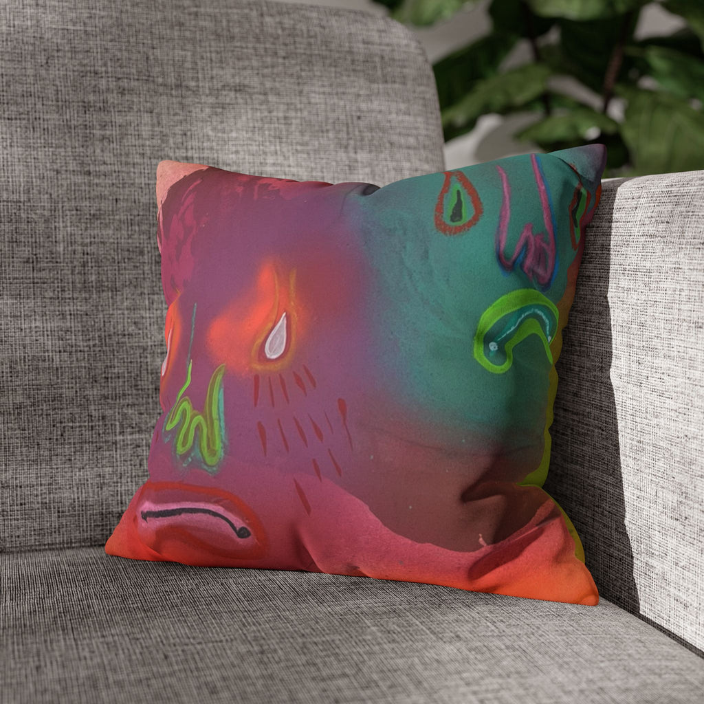 Faux Suede Square Pillowcase