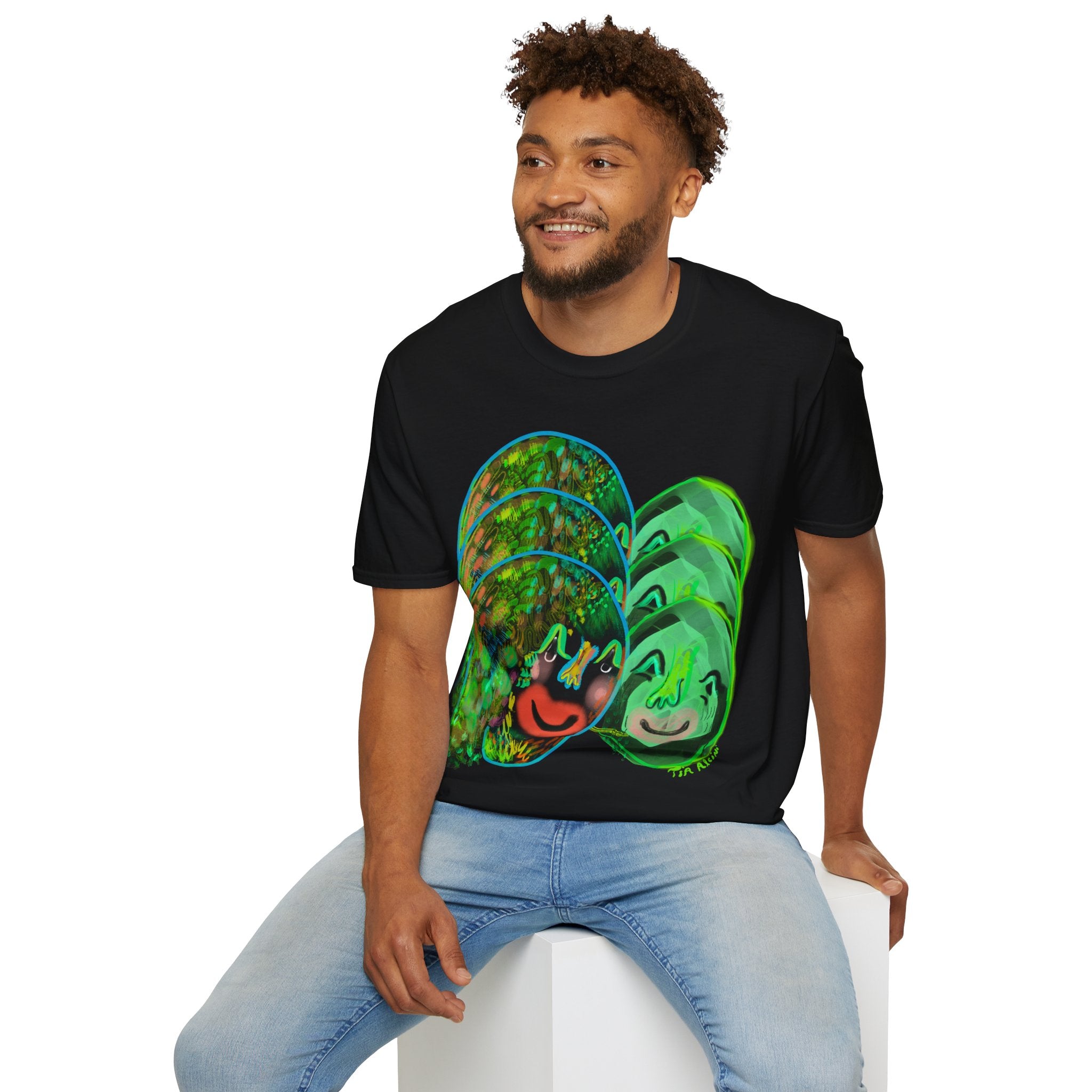 Tripple threat on tha front ///Unisex Softstyle T-Shirt