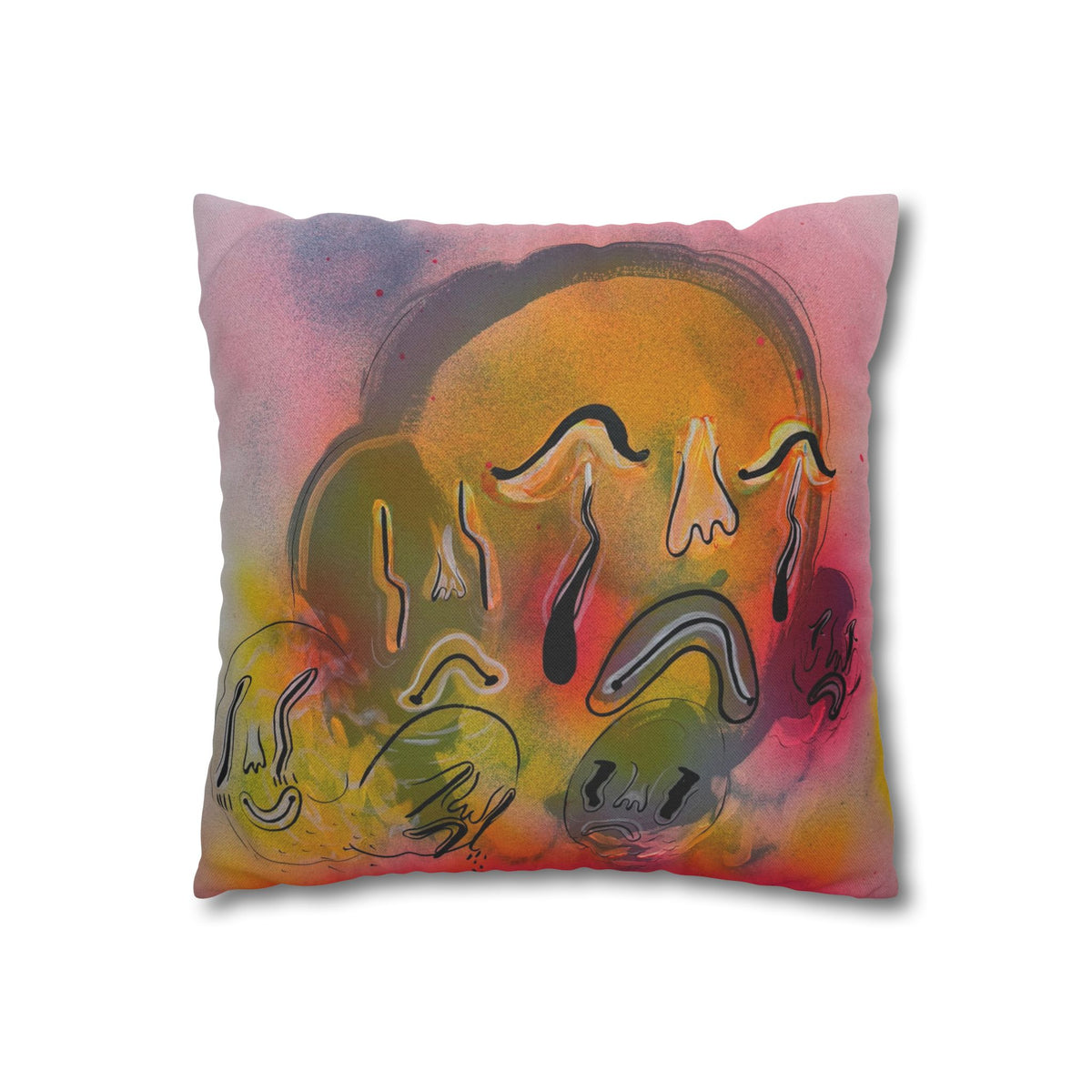 Spun Polyester Square Pillowcase