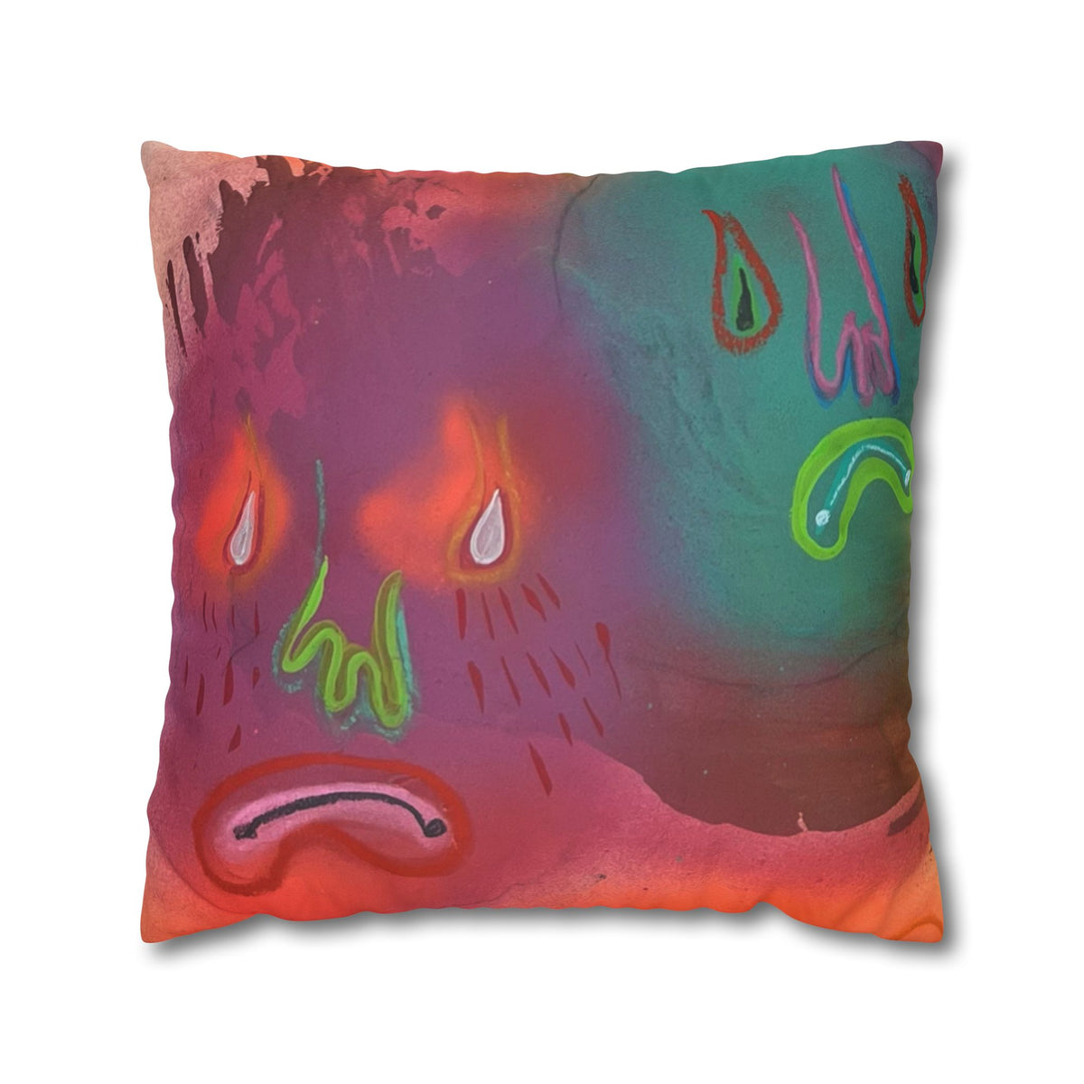 Faux Suede Square Pillowcase