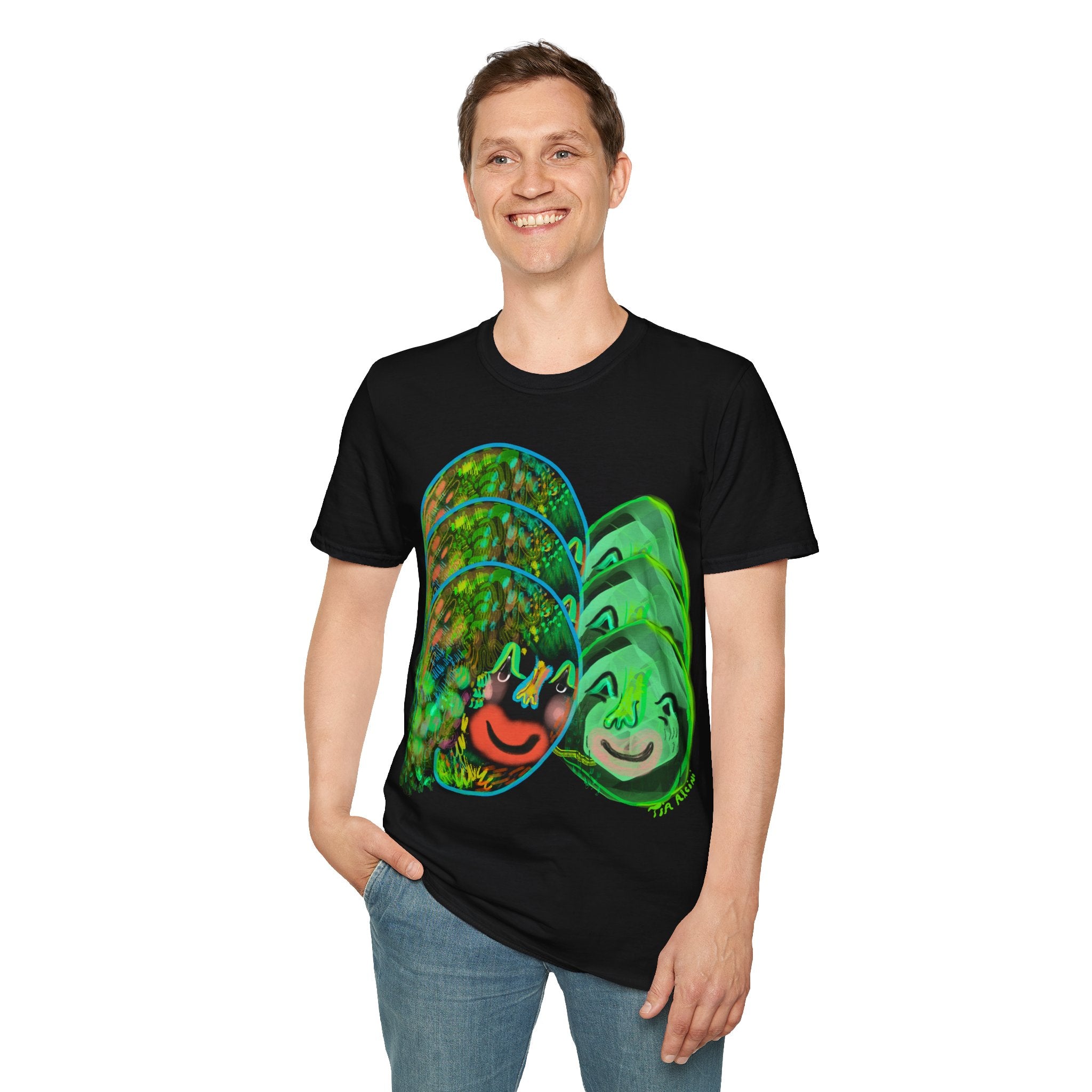 Tripple threat on tha front ///Unisex Softstyle T-Shirt