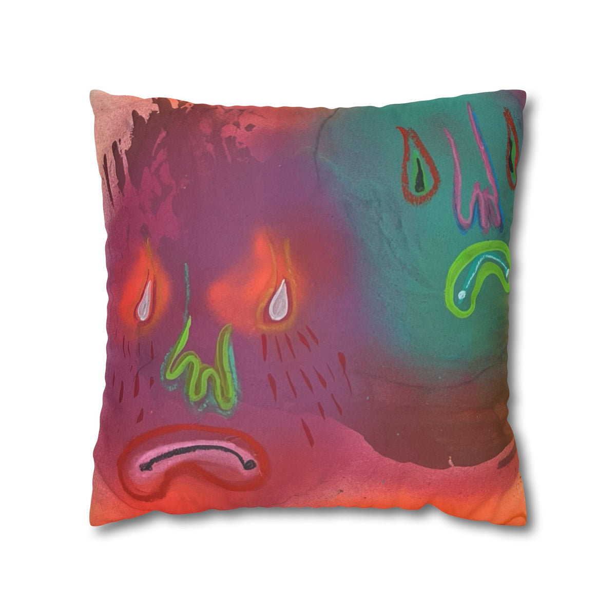 Faux Suede Square Pillowcase